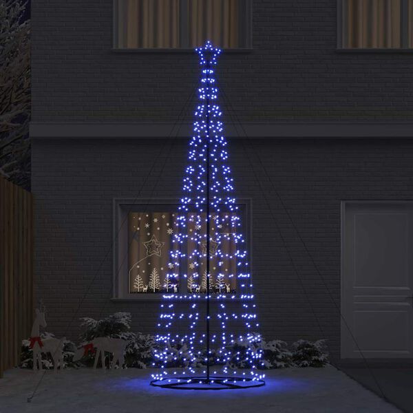 vidaXL &Aacute;rbol de Navidad LED con 800 LED con soporte Azul 400 cm Hierro
