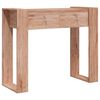 vidaXL Mesa consola de madera maciza de teca 90x35x75 cm