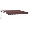 vidaXL Toldo retr&aacute;ctil Marr&oacute;n 3 x 2 m 100% Poli&eacute;ster y Aluminio
