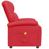 vidaXL Sill&oacute;n de masaje de cuero sint&eacute;tico rojo