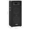 vidaXL Altavoces escenario profesional HiFi pasivos 2 uds 1000W negro