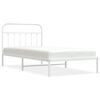 vidaXL Estructura cama sin colch&oacute;n con cabecero metal blanco 107x203cm
