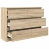 vidaXL Aparador de madera contrachapada roble sonoma 100x35x76 cm
