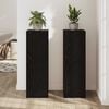 vidaXL Soporte de plantas 2 pcs Roble Negro 33 x 33 x 100 cm