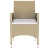 vidaXL Set de comedor de jard&iacute;n 7 pzas rat&aacute;n sint&eacute;tico vidrio beige