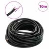 vidaXL Cordón de cuero Negro Ø5 mm x 10 m Cuero