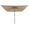 vidaXL Parasol de jardín Topo y Negro 295 x 295 x 245 cm