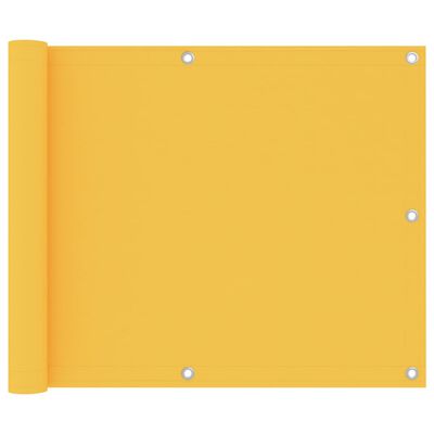 vidaXL Toldo para balcón tela oxford amarillo 75x500 cm