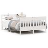 vidaXL Estructura de cama sin colch&oacute;n madera de pino blanca 150x200 cm