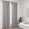 vidaXL Cortinas opacas con ganchos look de lino 2 pzas gris 140x245 cm