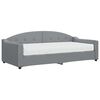 vidaXL Sof&aacute; cama con colch&oacute;n tela gris claro 90x200 cm