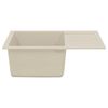 vidaXL Lavabo Beige 620 x 500 mm 80% Cuarzo y 20% Resina