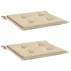 vidaXL Cojines de silla de jardín 2 uds tela Oxford beige 50x50x4 cm