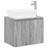 vidaXL Juego de muebles de ba&ntilde;o Sonoma gris Madera de ingenier&iacute;a