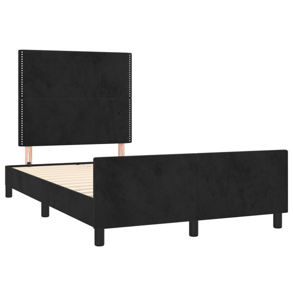 vidaXL Estructura de cama sin colch&oacute;n terciopelo negro 120x200 cm