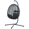 vidaXL Silla huevo colgante Antracita y negro 104 x 100 x 191 cm
