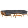 vidaXL Set de sof&aacute;s de palets de jard&iacute;n y cojines 6 pzas madera acacia
