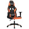 vidaXL Silla gaming cuero sint&eacute;tico negro y naranja