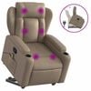 vidaXL Sill&oacute;n reclinable masaje pie cuero artificial color capuchino