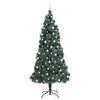 vidaXL &Aacute;rbol de Navidad artificial preiluminado con juego de bolas PET