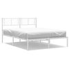 vidaXL Estructura cama sin colch&oacute;n con cabecero metal blanco 120x200cm