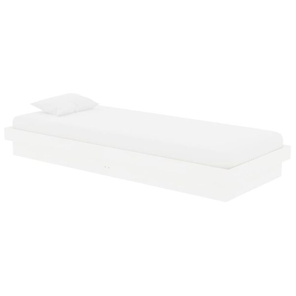 vidaXL Estructura de cama individual pequeña sin colchón madera blanco