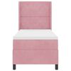vidaXL Cama tipo Box Spring con cabecera Rosa 80 x 200 cm Terciopelo