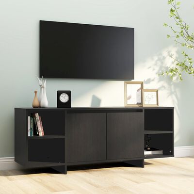 vidaXL Mueble para TV madera contrachapada negro 130x35x50 cm