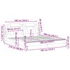 vidaXL Estructura de cama Viana sin colch&oacute;n cuero sint&eacute;tico gris 180x200 cm