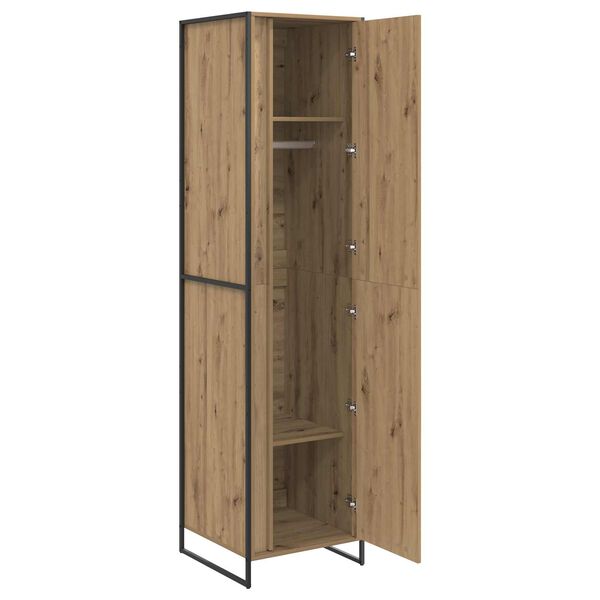 vidaXL Armario con puerta 2 pcs Roble Artesanal 50 x 50 x 200 cm