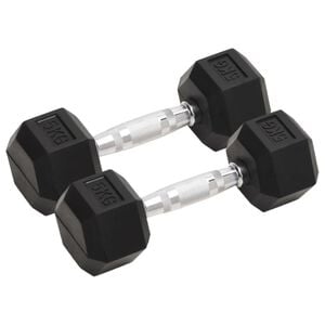 vidaXL Mancuernas 2 unidades total hierro fundido 5 kg