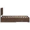 vidaXL Estructura de cama con cabecera Roble Marr&oacute;n 100 x 200 cm