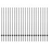 vidaXL Poste de cerca empotrado 22 uds. Gris 180 cm