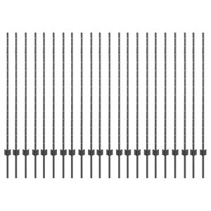 vidaXL Poste de cerca empotrado 22 uds. Gris 180 cm