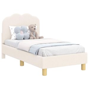vidaXL Estructura de cama para ni&ntilde;os peque&ntilde;os con cabecera Crema