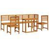 vidaXL Juego Bistro de Jard&iacute;n 6 pcs Marr&oacute;n Madera de Acacia S&oacute;lida
