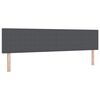 vidaXL Cabecero LED con tiras LED Gris oscuro 200 cm Tela de Pana