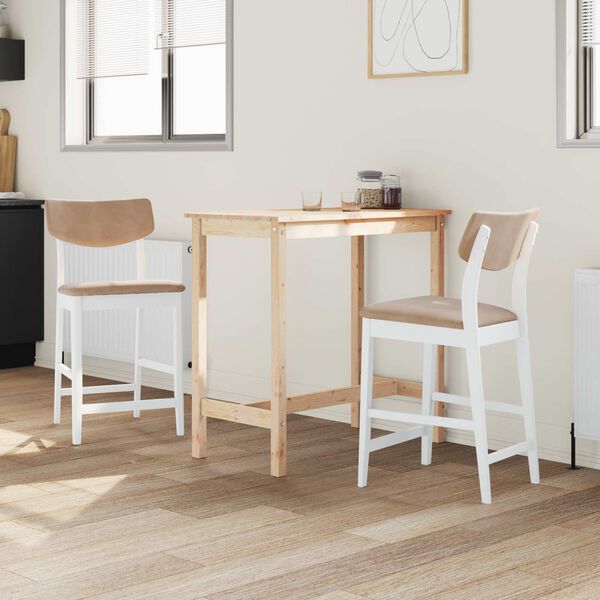 vidaXL Sillas de comedor 2 pcs 48 x 49 x 95 cm Madera de Caucho S&oacute;lido
