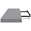 vidaXL Estante flotante de pared MDF gris 90x23,5x3,8 cm