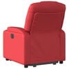 vidaXL Sill&oacute;n reclinable elevable cuero artificial rojo