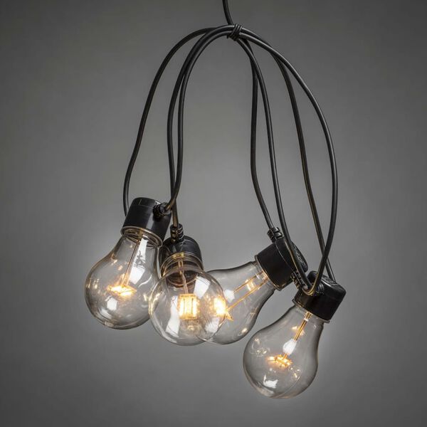 KONSTSMIDE Luces de fiesta con 20 l&aacute;mparas transparentes extra c&aacute;lidas