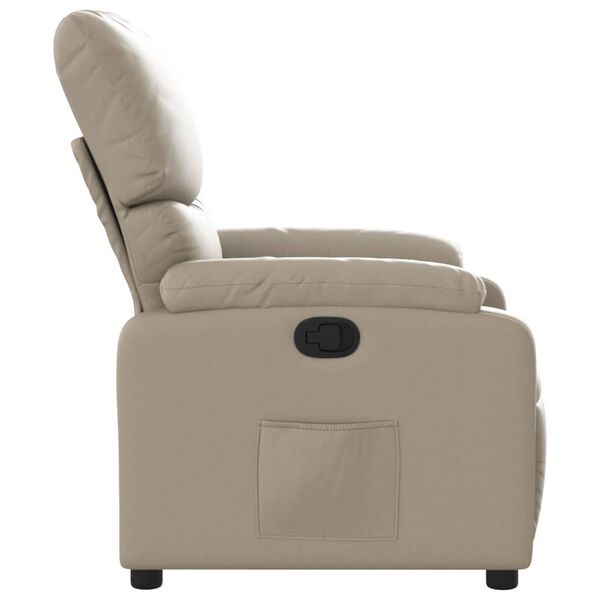 vidaXL Sill&oacute;n reclinable de cuero sint&eacute;tico color capuchino