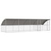 vidaXL Refugio para perros 4 uds. Plateado 8 x 2 x 2 m