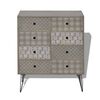 vidaXL Mueble auxiliar con 8 cajones gris