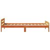 vidaXL Estructura de cama sin colch&oacute;n madera maciza marr&oacute;n 75x190 cm