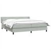 vidaXL Cama box spring con colchones terciopelo gris claro 180x210 cm