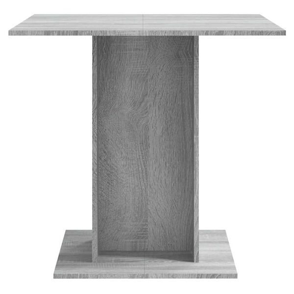 vidaXL Mesa de comedor madera contrachapada gris Sonoma 80x80x75 cm