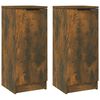 vidaXL Aparadores 2 uds madera contrachapada roble ahumado 30x30x70 cm