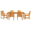 vidaXL Conjunto de Comedor de Jard&iacute;n 7 pcs Marr&oacute;n