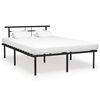 vidaXL Estructura de cama sin colch&oacute;n metal negro 140x200 cm